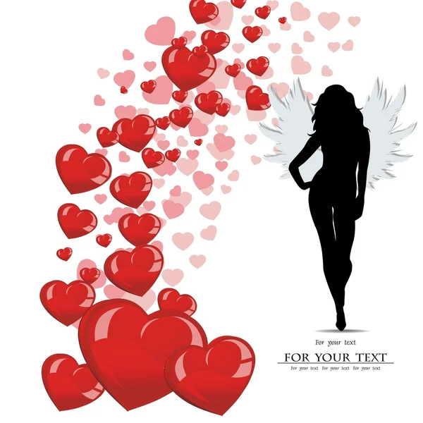 Yürekli güzel bir kadın silueti