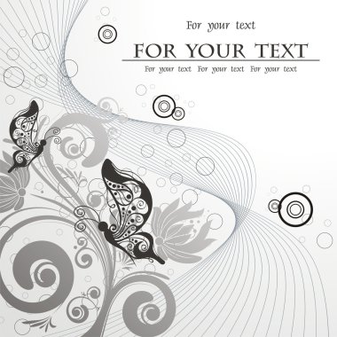 kelebekler bir arka plan duvar ile soyut resim