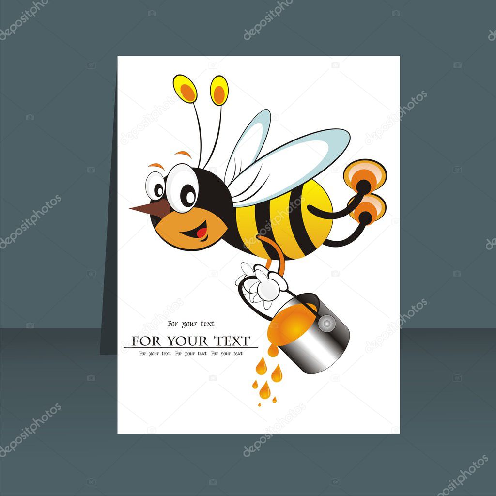 Vector bee icon. cartoon cute bright baby bee. vector illustration.