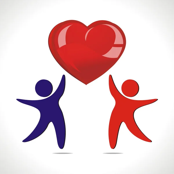 kalp tutan eller. vektör çizim. metin için yer.