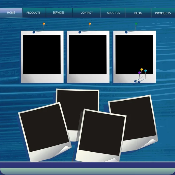 Modello di design del sito web vettoriale — Vettoriale Stock