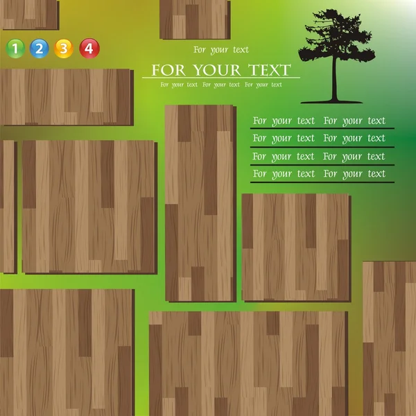 Illustration vectorielle ornementale des arbres — Image vectorielle