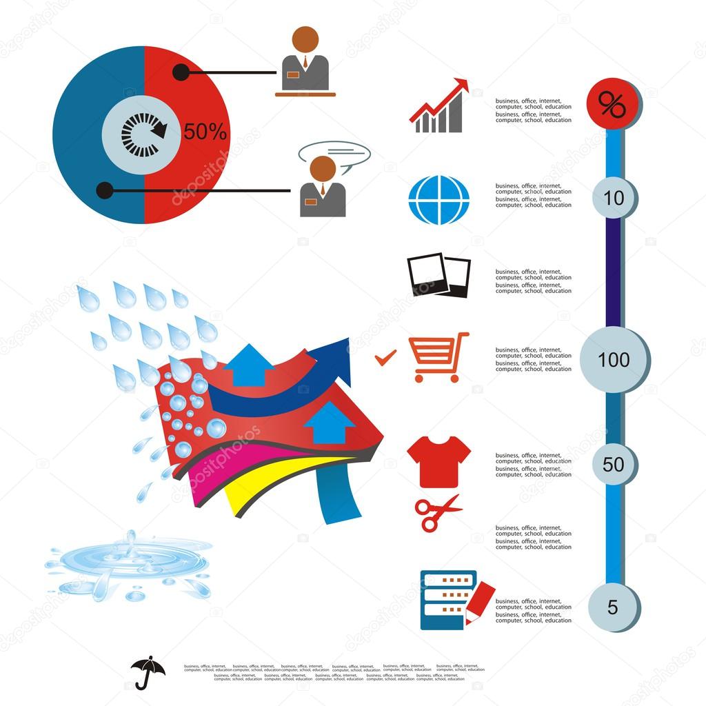 Vector image of a sample of waterproof fabric web sale template