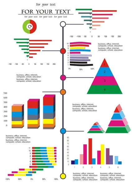 Pyramidendiagramm. Zeitplan zur Vektorillustration — Stockvektor