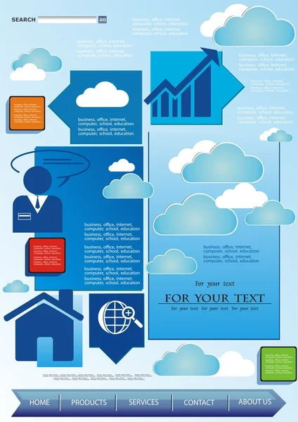 Vector fundo azul com uma regional — Vetor de Stock