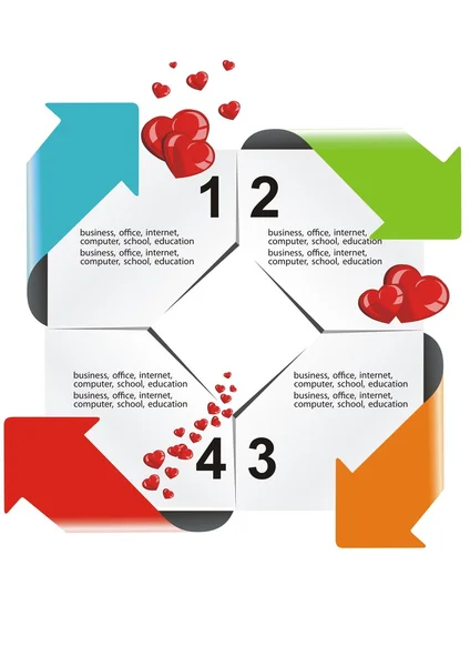Abstract prerequisites by St. Valentine 's Day to specify the direction — стоковый вектор