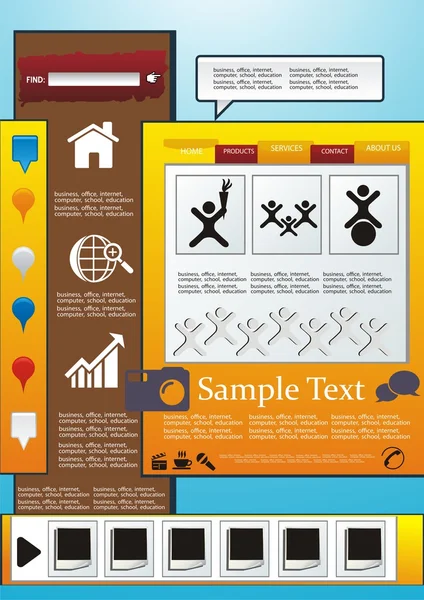 Vector símbolos activos personas sanas foto — Archivo Imágenes Vectoriales