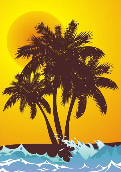 Poster, yaz tatili, bayram kavramı, vektör çizim — Stok Vektör