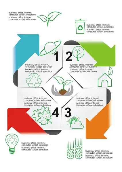 vektör ekolojik ve bir arka plan bir sembol çevre yaratıcı kavramı