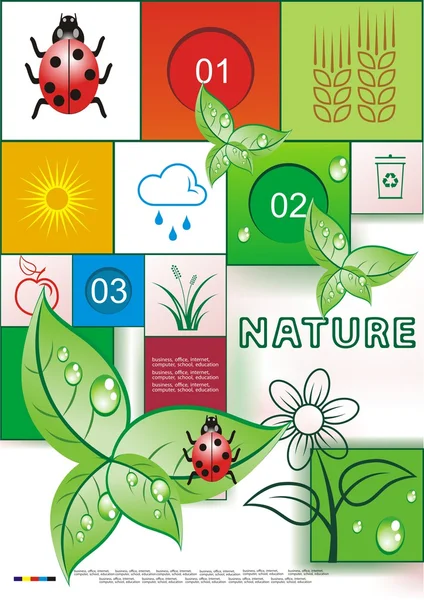 Infografichesky plantilla de diseño ecología vector ilustración hetero Ilustraciones de stock libres de derechos