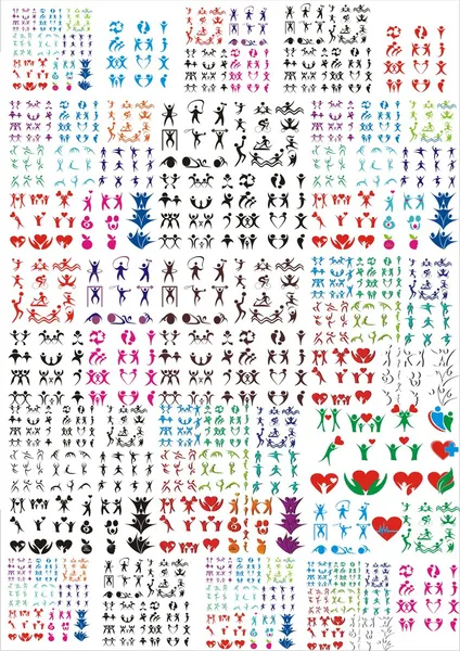 vakit doğada farklı yollarla insanları temsil eden ikonlar