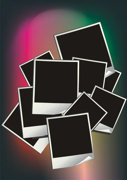 Marcos de fotos vacíos sobre fondo blanco. Ilustración vectorial — Vector de stock