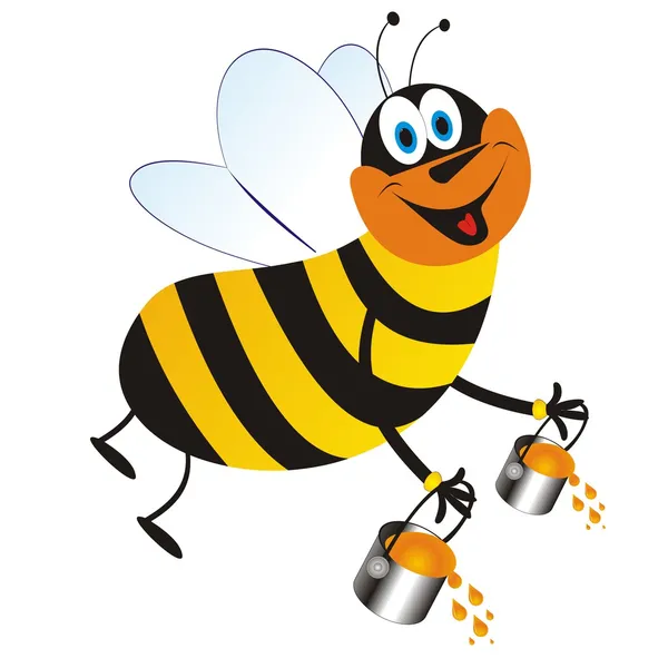 Ilustração de abelha, ícone. Vetor —  Vetores de Stock