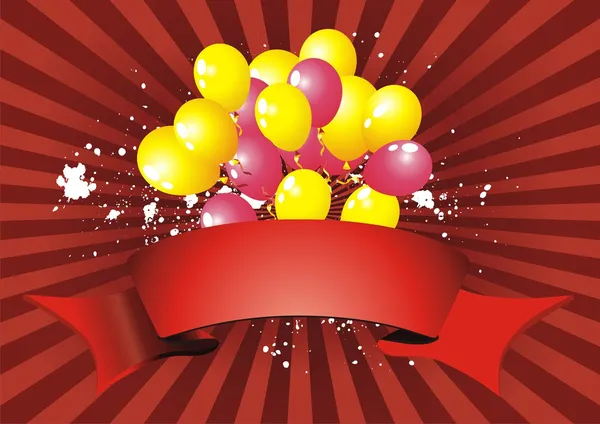 Vektor buborékok háttér fél szerpentin és konfetti gyönyörű — Stock Vector