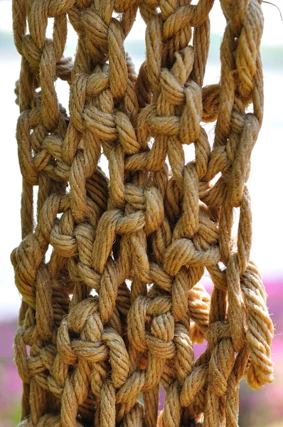 Interleaved linnen touwen gebruikt — Stockfoto