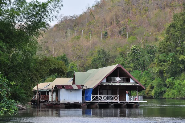 Hut View River Thailand — Stock Photo, Image