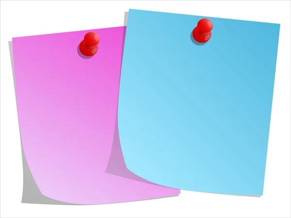 Karteczkę i czerwony pinezkę — Zdjęcie stockowe
