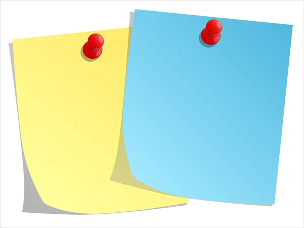 Sticky note and red push pin — Stock Photo, Image