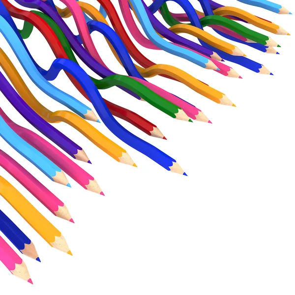 Abstract background line of colour pencil as rainbow illustratio — Stock Photo, Image