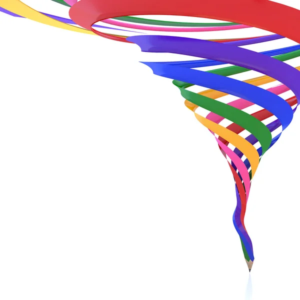 Abstrakt bakgrundslinje av färg penna som rainbow illustratio — Stockfoto