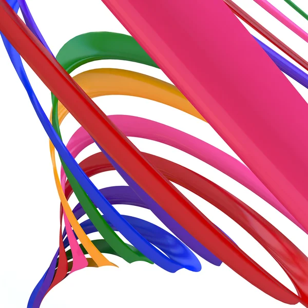 Arka plan çizgi renk kalem olarak gökkuşağı illustratio — Stok fotoğraf