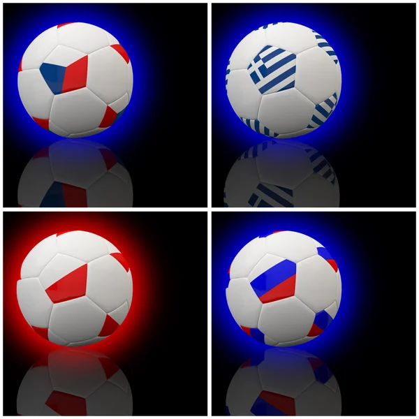 Международный флаг по 3d футболу — стоковое фото