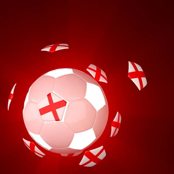 A 3D-s Futball Angol zászló — Stock Fotó