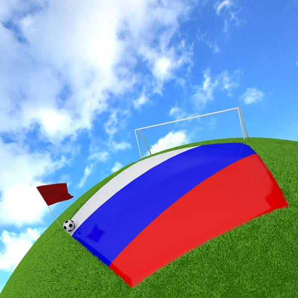 Bandera de Rusia en 3D Football — Foto de Stock