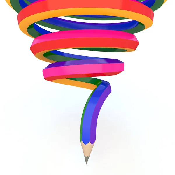 Garis latar belakang abstrak dari ilustrasi pensil warna — Stok Foto