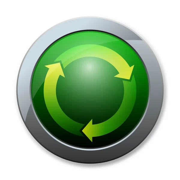 Botón del icono de reciclaje — Foto de Stock