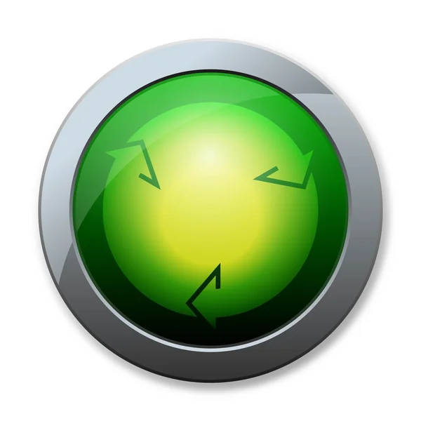 Button of recycle icon — Stock Photo, Image