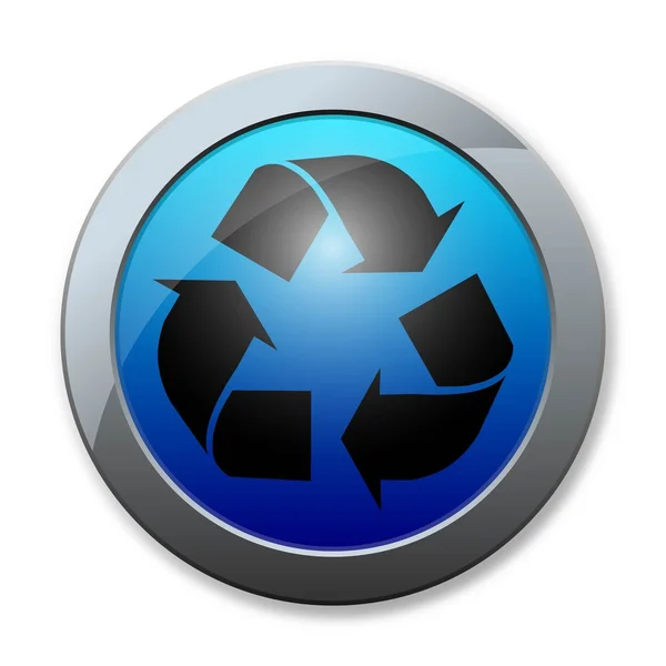 Button of recycle icon — Stock Photo, Image