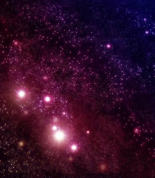 Tło wygwieżdżony gwiazd i mgławic w głębokiej przestrzeni kosmicznej Zdjęcie Stockowe
