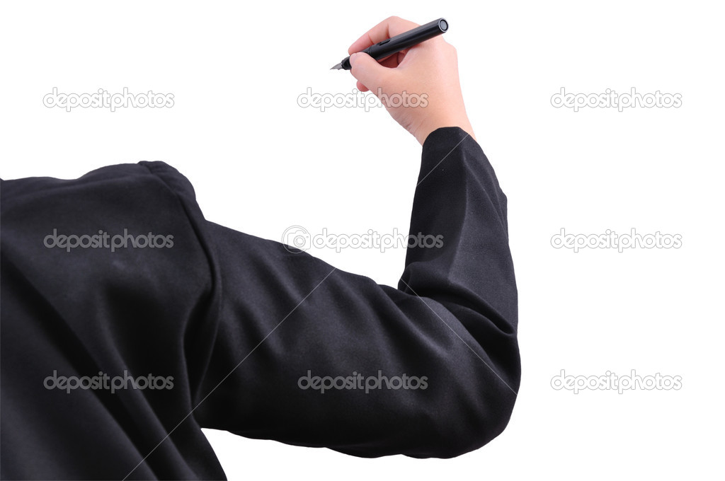 Hand drawing on white background with clipping path