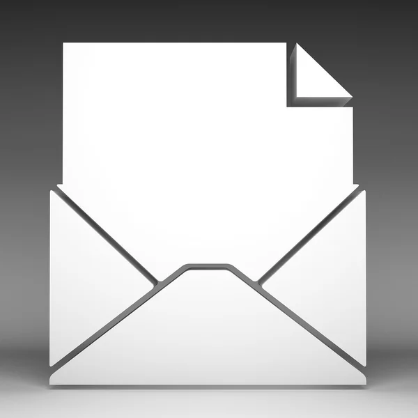 3D ikony e-mail — Zdjęcie stockowe