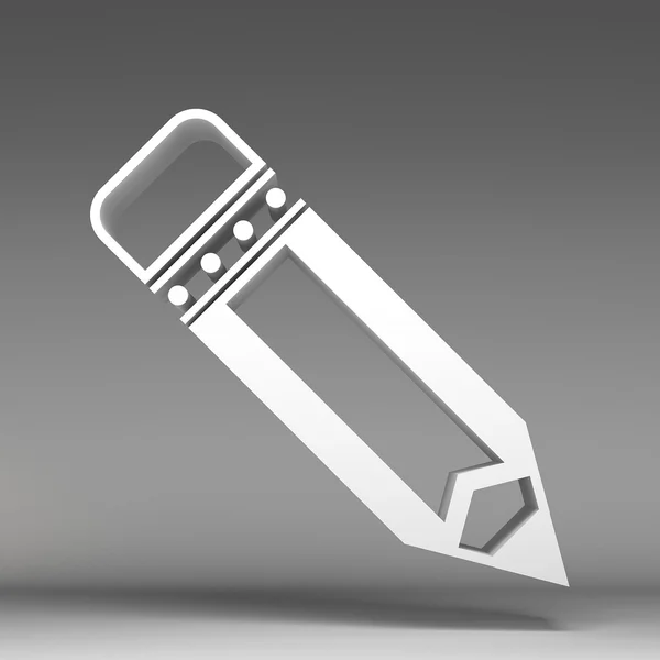 3D-Bleistift-Symbol — Stockfoto