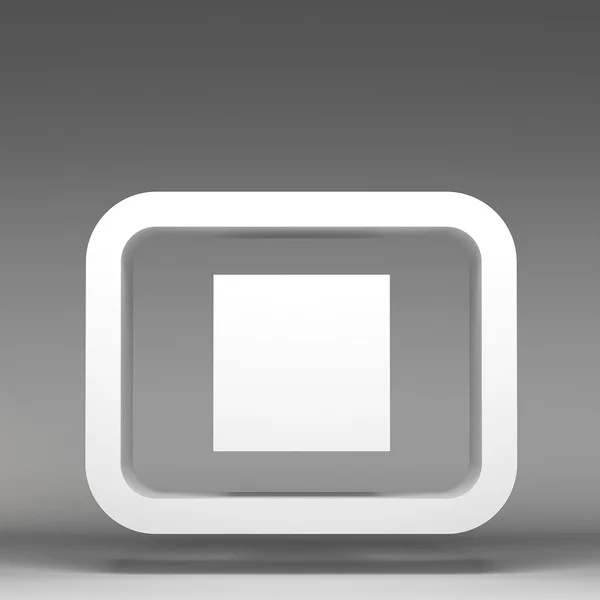 3d stop icon — Stock Photo, Image