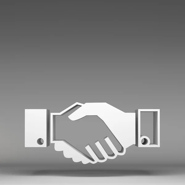 3d Handshake ícone — Fotografia de Stock