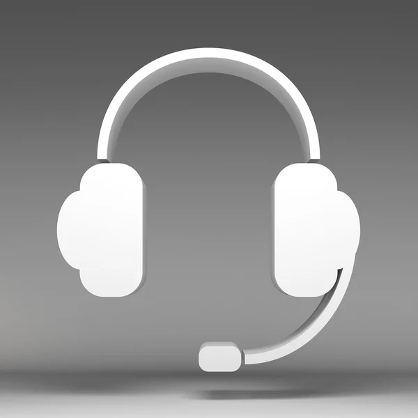 3D ikony sluchátka — Stock fotografie