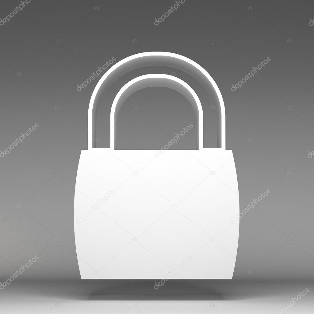 3d padlock icon