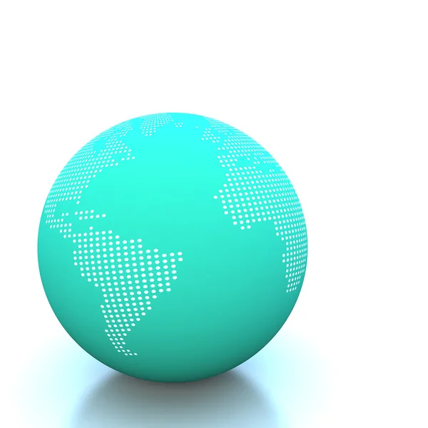 Mundo 3D globo — Fotografia de Stock