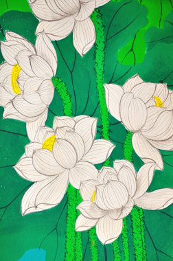 Lotus Çin tarzı boya duvar
