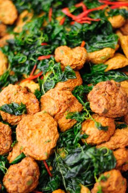 Kızarmış Balık köftesi Tayland gıda