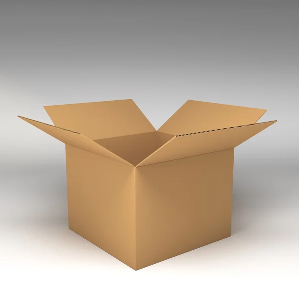 Cardboard boxes 3d illustration — Stock Photo, Image