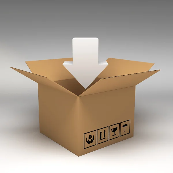 Cardboard boxes 3d illustration — Stock Photo, Image
