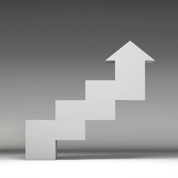 3d stairway and arrow — Stock Photo, Image