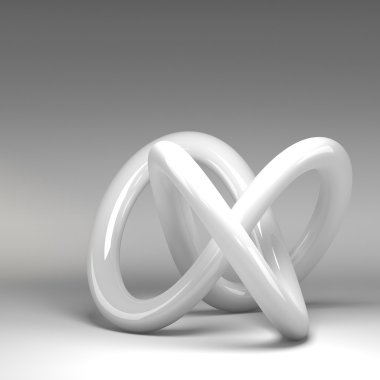 3D render Soyut düğüm