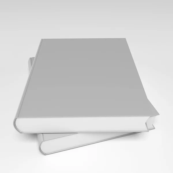 3d Copertina del libro bianco su sfondo bianco — Foto Stock