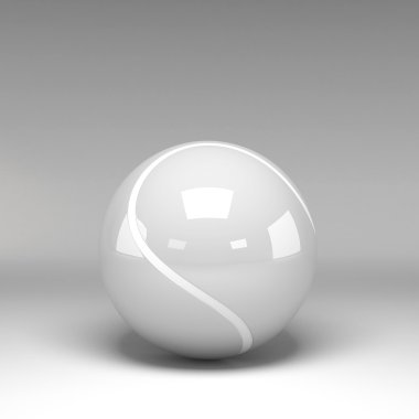 izole 3d tenis topu