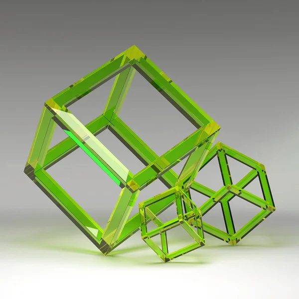 3D illustratie geometrische basisvormen — Stockfoto